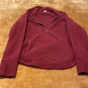 Burgundy fleece pullover